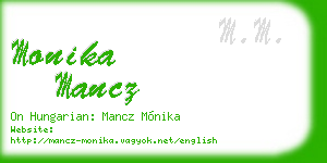 monika mancz business card